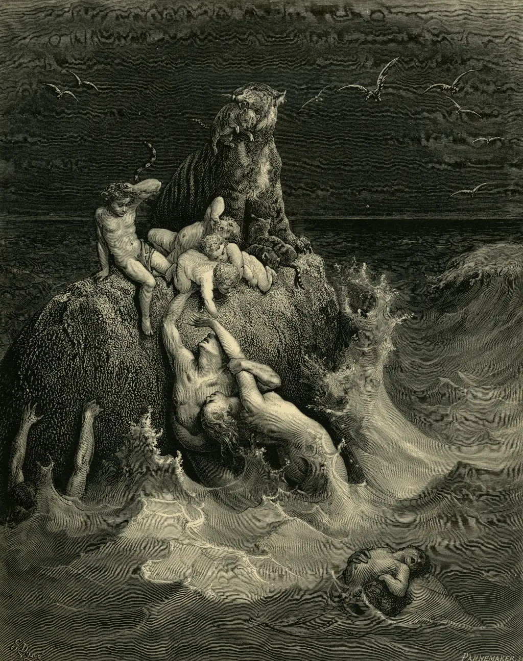 The Deluge in Detail Gustave Doré